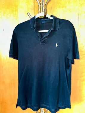 Ralph Lauren Men’s Black Polo with Gold Pony Logo